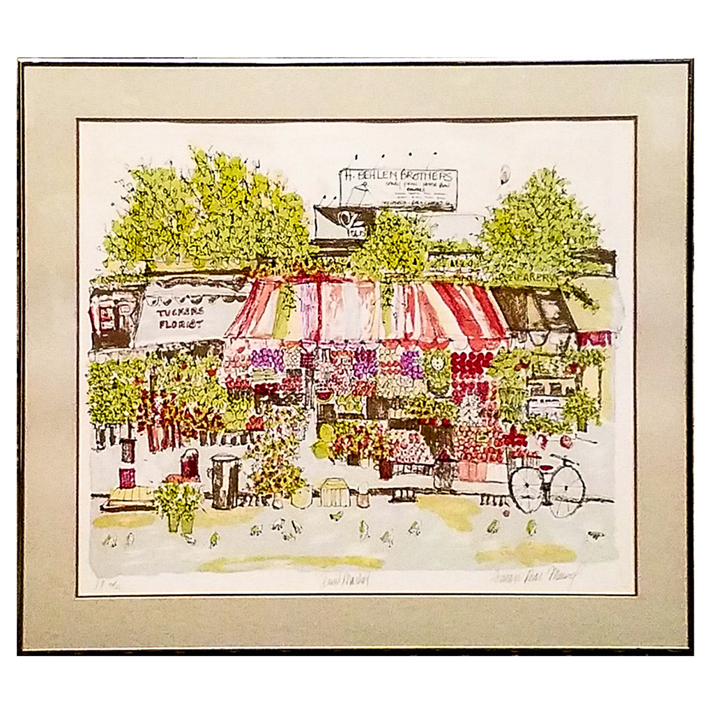 Fruit Market by Susan Pear Meisel Lithograph