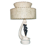 1955 Art Deco-Styled Chalkware Lamp / Planter by Premco