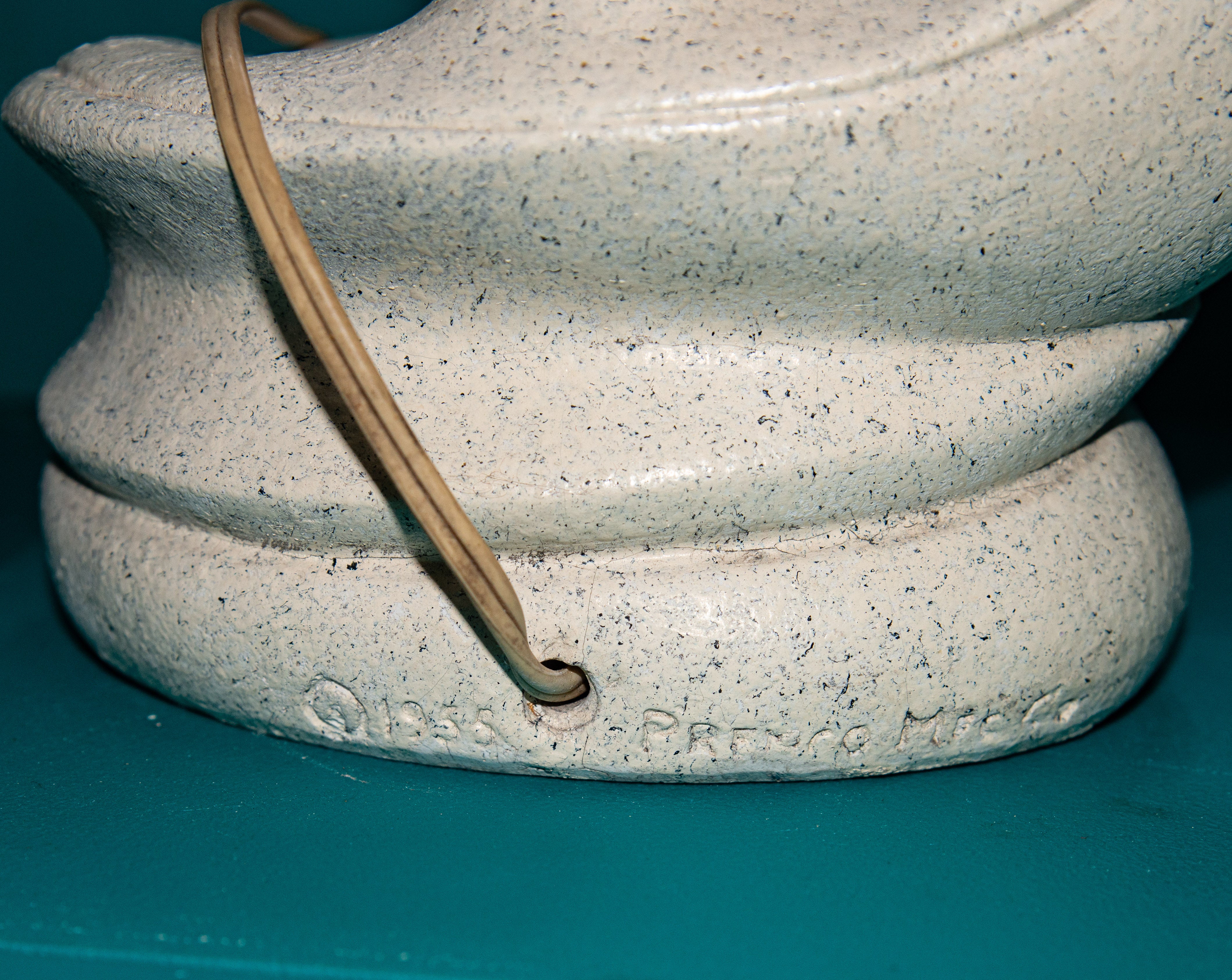 1955 Art Deco-Styled Chalkware Lamp / Planter by Premco