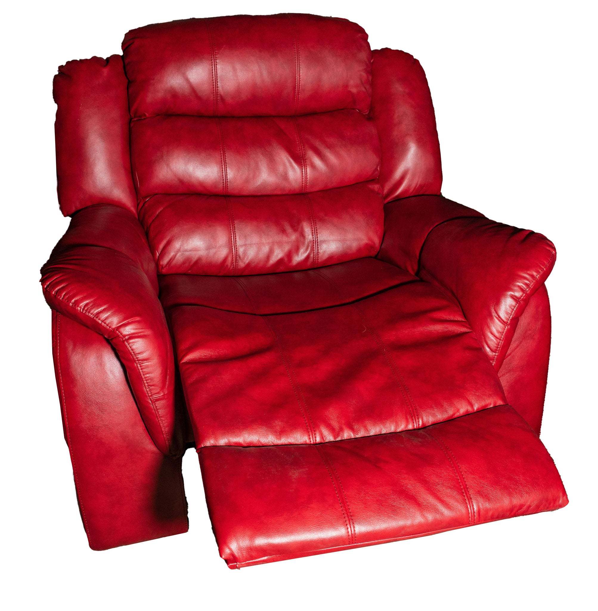 Noble House Oxblood Leather Rocking Recliner